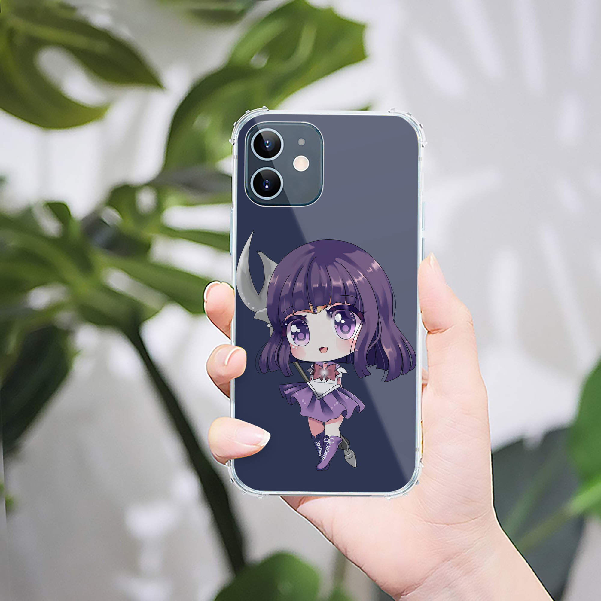 （画像用） 美少女戦士セーラームーン 土萠ほたる Sailor Moon Tomoe Hotaru （セーラーサターン；Sailor Saturn） 【iPhone 12シリーズ対応】透明スマホケース（クリアソフトケース）